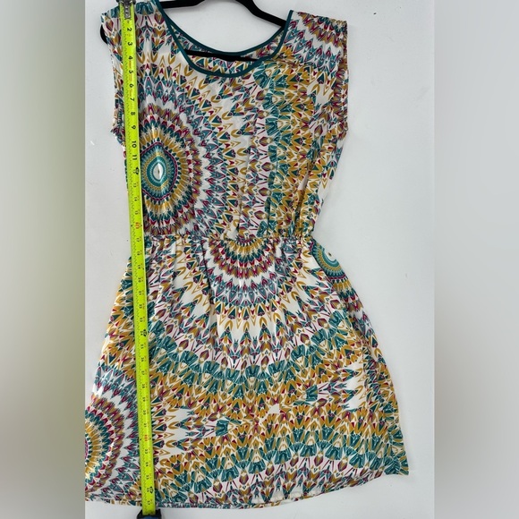 Allen B. By Allen Schwartz Women's Cut Out Back Colorful Scoop Neck Dress - Picture 11 of 15